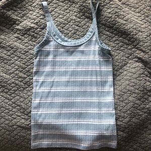 Aerie Blue and White Striped Tank